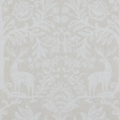Oh Deer in Stonewash, a patterned woven fabric in polyester and cotton. Ideal for drapery, pillows, bedding and light upholstery. Shop samples online